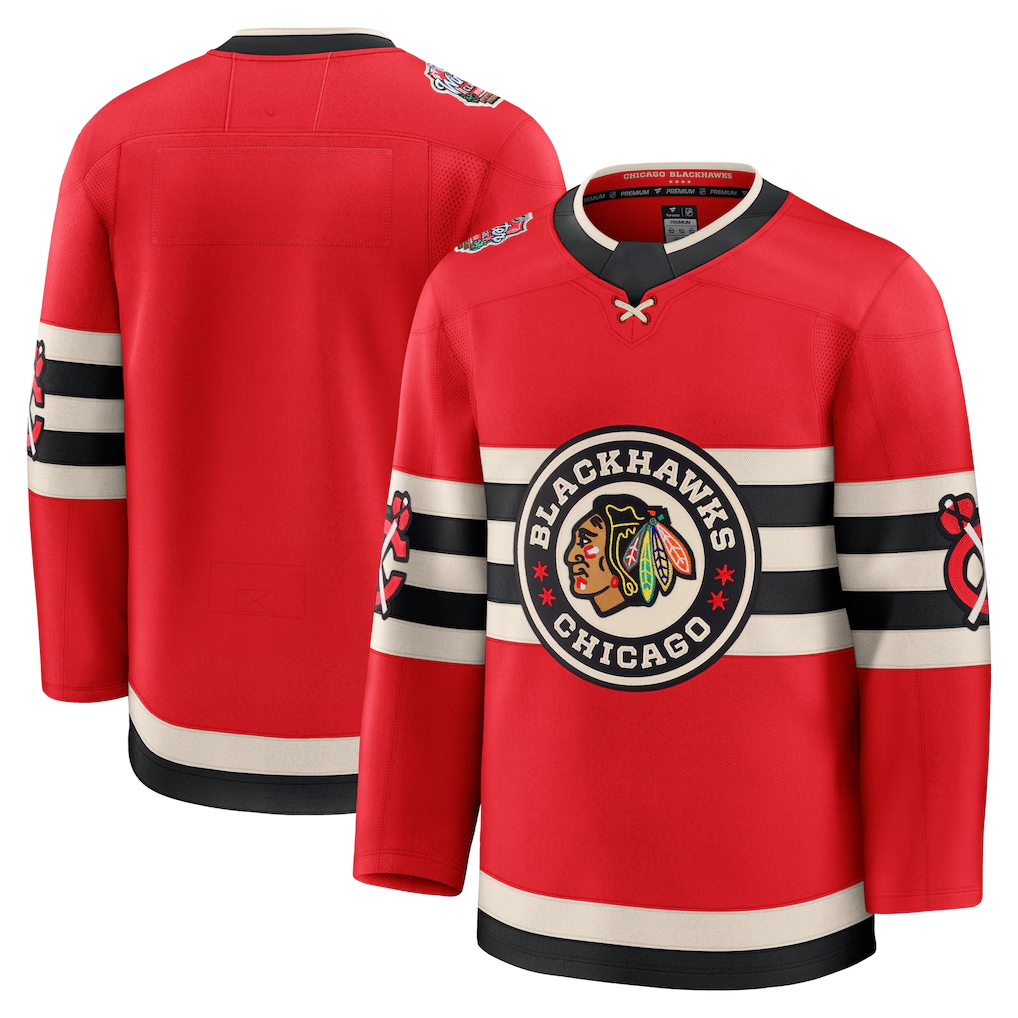 Chicago Blackhawks Fanatics Red 2025 Winter Classic Premium Embroidery Jersey
