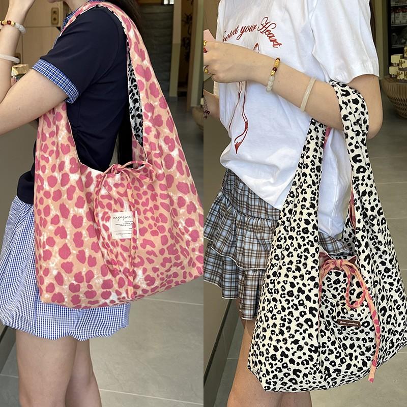 2026 Casual Simple Polka Dots Handbag, Korean Double-Sided Shoulder Bag, Fashionable Large Capacity