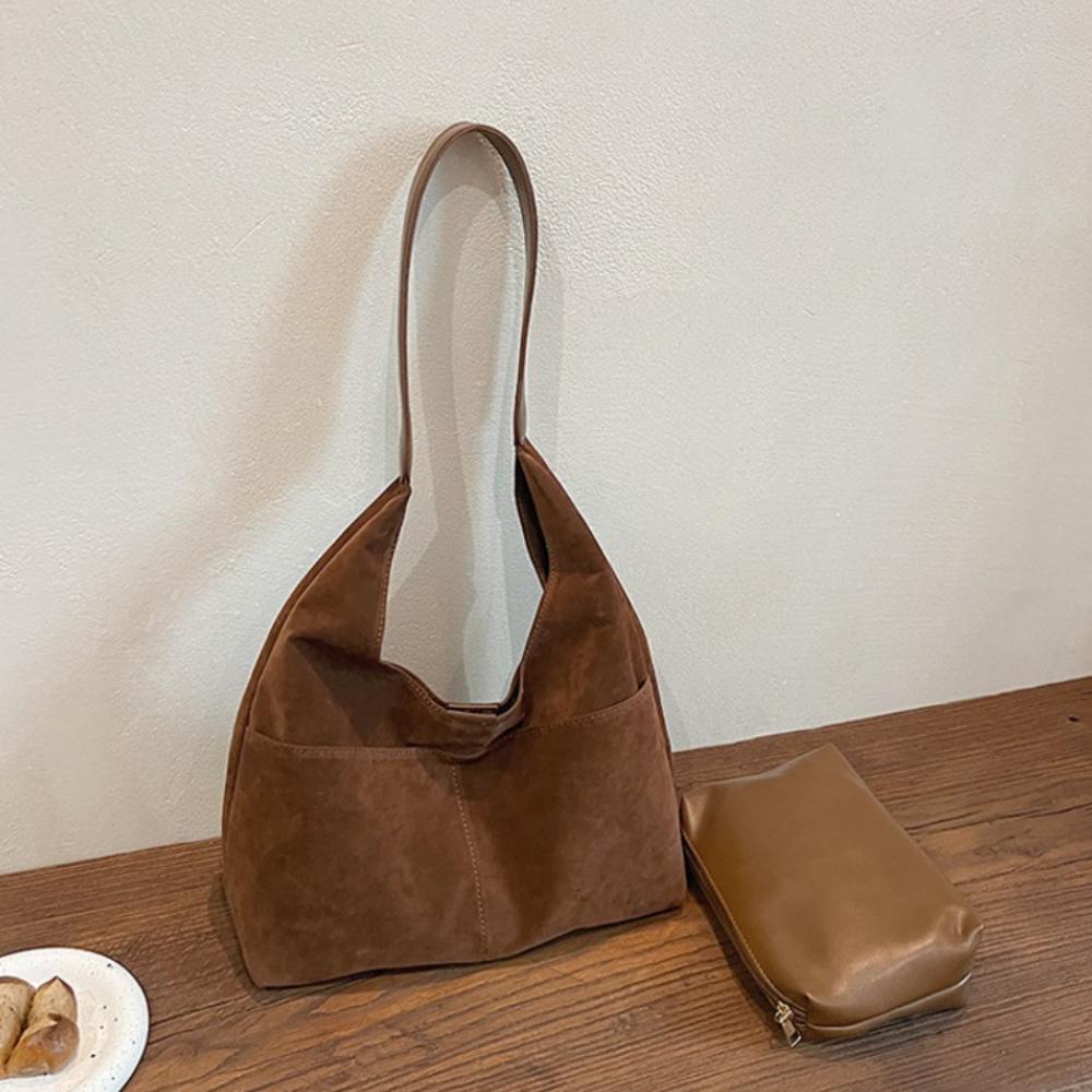 2026 2-IN-1 Underarm Shoulder Bag Sets for Women Faux Suede Multi Pockets Large Capacity Shopper Tote Bag