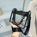 2026 Clear Crossbody Bag for Women PVC Transparent Single Shoulder Chain Portable Messenger Bags Small