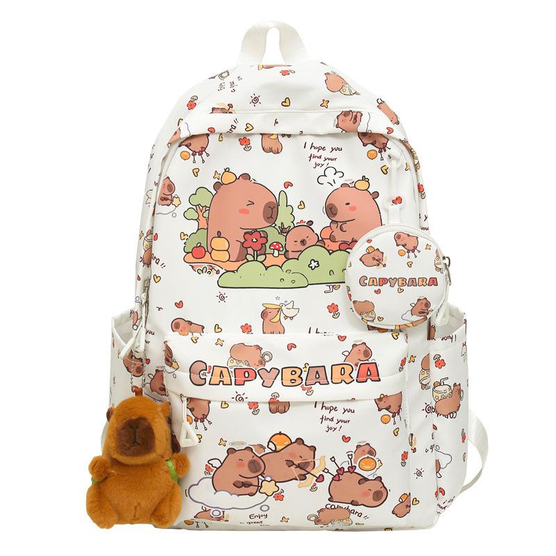 2026 Cute Capybara Backpack for Girls Boys Student Teenager Children's Rucksack Women Cute Casual School