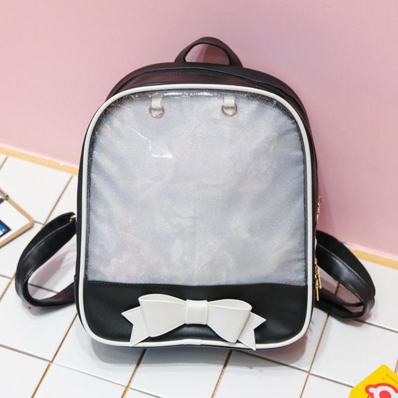 2026 Clear Transparent Kawaii Backpacks Women Harajuku Bow-knot Itabags School Bags for Teenager Girls