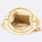 2026 2026 Summer New Straw Weaving Crossbody Bag Fashionable and Casual Shell Bag Women's Shoulder Bag