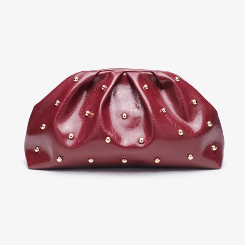 2026 2026 New Women's Zipper Handbag Fashion Simple Multifunctional Clasp Bag Mushroom Nail Large