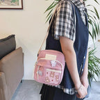 2026 2026 New Women Personality Creative Transparent Card Girl Student Messenger Bag Cute Funny Mobile