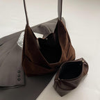 2026 2-IN-1 Underarm Shoulder Bag Sets for Women Faux Suede Multi Pockets Large Capacity Shopper Tote Bag