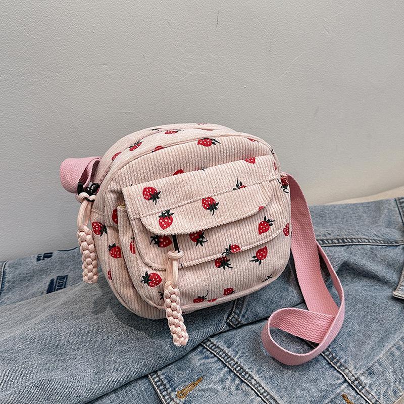 2026 Cute Strawberry Shoulder Bag Casual Zipper Trendy Crossbody Bag Tote Handbag for Women Girls Travel