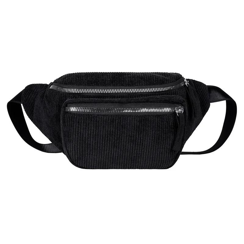 2026 Corduroy Chest Bags for Women Fanny Pack Crossbody Bags Sport Half Moon Waist Belt Bag Fashion Phone