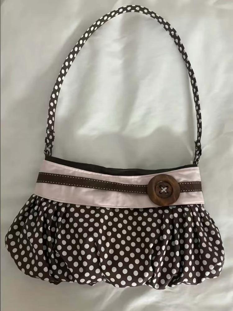 2026 Fashion Messenger Bags for Women 2026 New Arrive Vintage Polka Dot Handbag Korean Large-capacity
