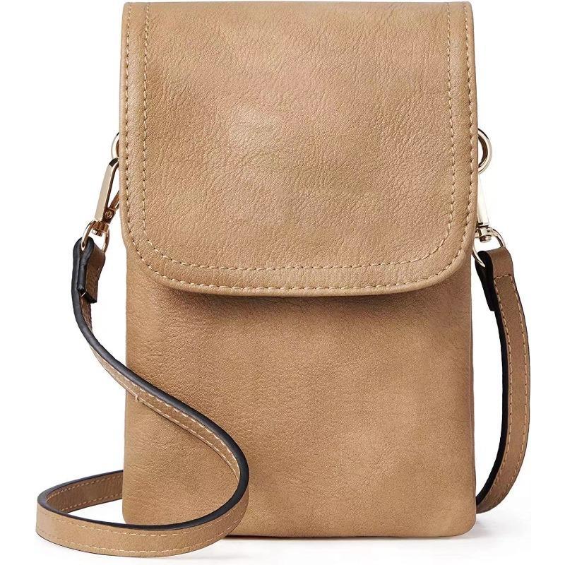 2026 Fashionable and Minimalist PU Leather Women's Crossbody Bag Designer Mobile Phone Bag Change Small