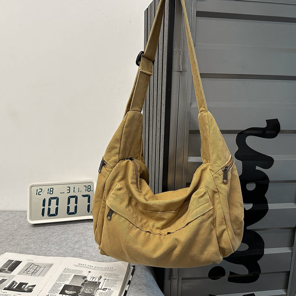 2026 100% Cotton Shoulder Bags Women Large Capacity Canvas Tooling Packages Korea Style Cloth Crossbody