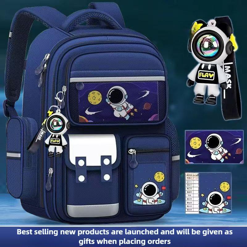 2026 Astronaut Cartoon Backpack Grades 3-6 Large Capacity Schoolbag Outdoor Waterproof School Bag