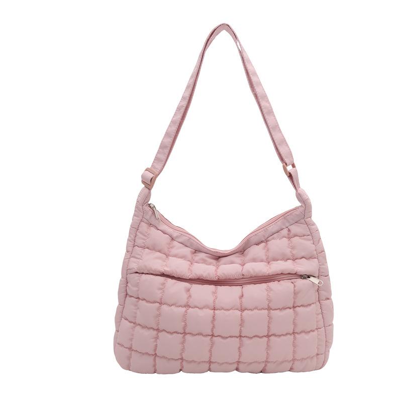 2026 2026 New Quilted Puffer Shoulder Bag for Women Large Capacity Tote Sling Bag Fashion Casual