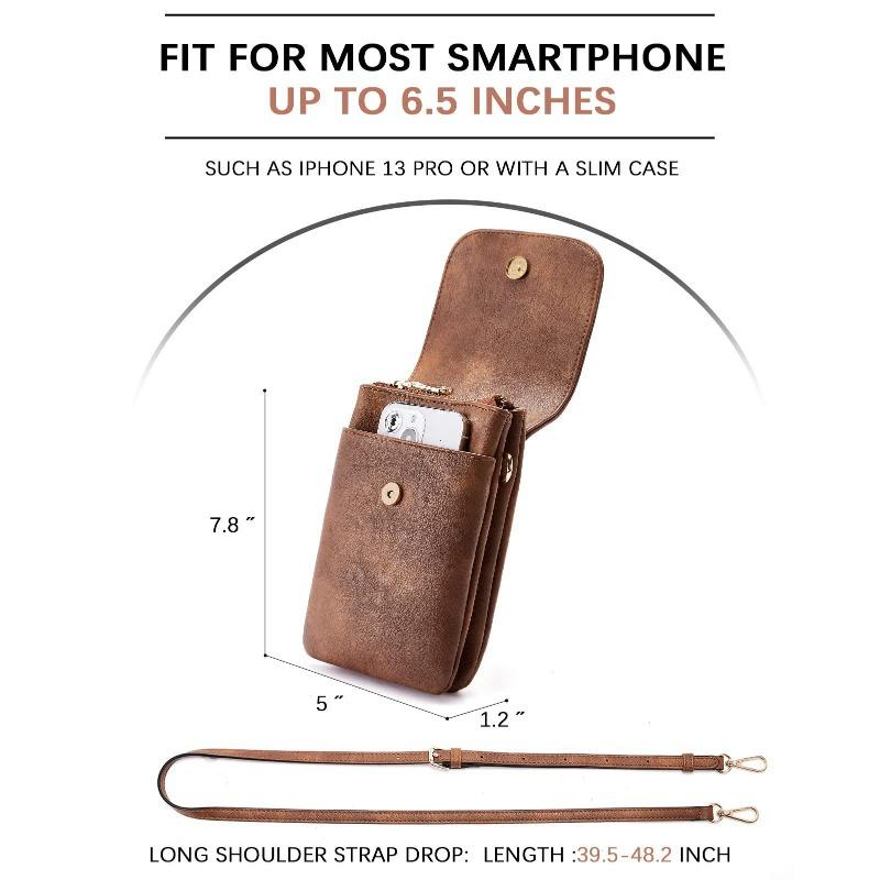 2026 Fashionable and Minimalist PU Leather Women's Crossbody Bag Designer Mobile Phone Bag Change Small