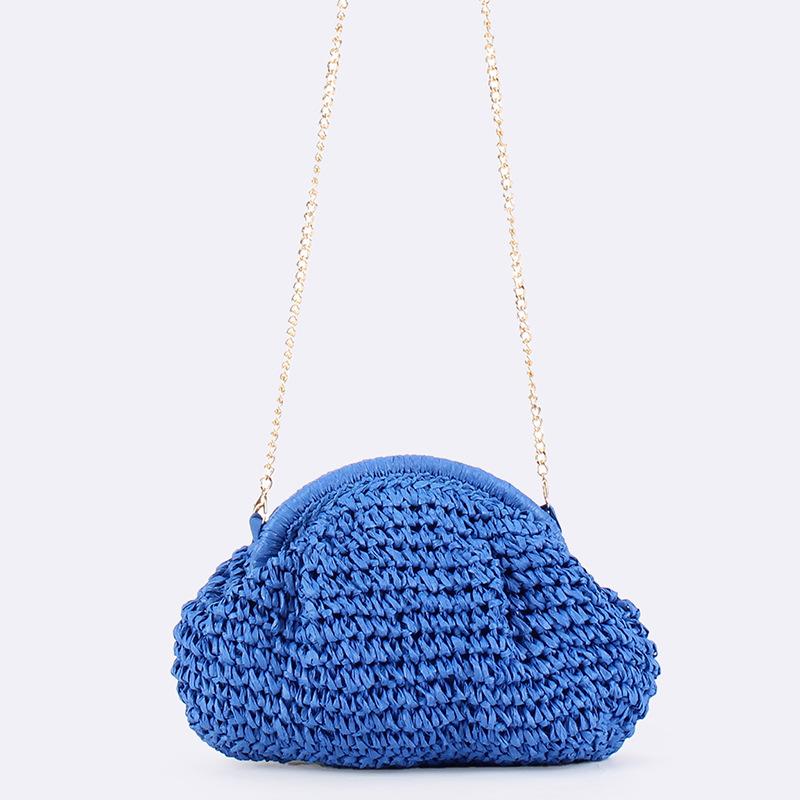 2026 2026 Summer New Straw Weaving Crossbody Bag Fashionable and Casual Shell Bag Women's Shoulder Bag