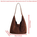 2026 2-IN-1 Underarm Shoulder Bag Sets for Women Faux Suede Multi Pockets Large Capacity Shopper Tote Bag