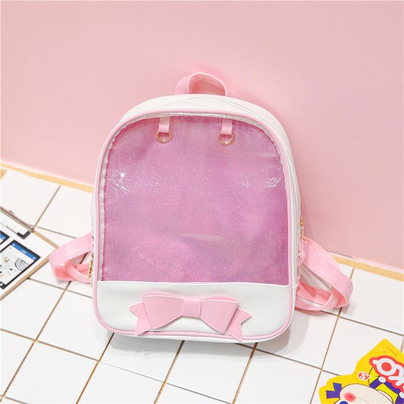 2026 Clear Transparent Kawaii Backpacks Women Harajuku Bow-knot Itabags School Bags for Teenager Girls