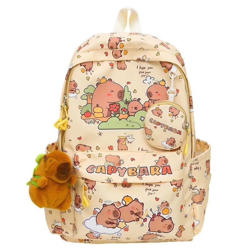 2026 Cute Capybara Backpack for Girls Boys Student Teenager Children's Rucksack Women Cute Casual School