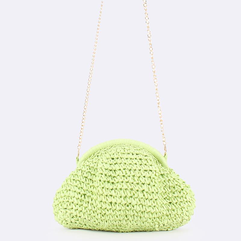 2026 2026 Summer New Straw Weaving Crossbody Bag Fashionable and Casual Shell Bag Women's Shoulder Bag