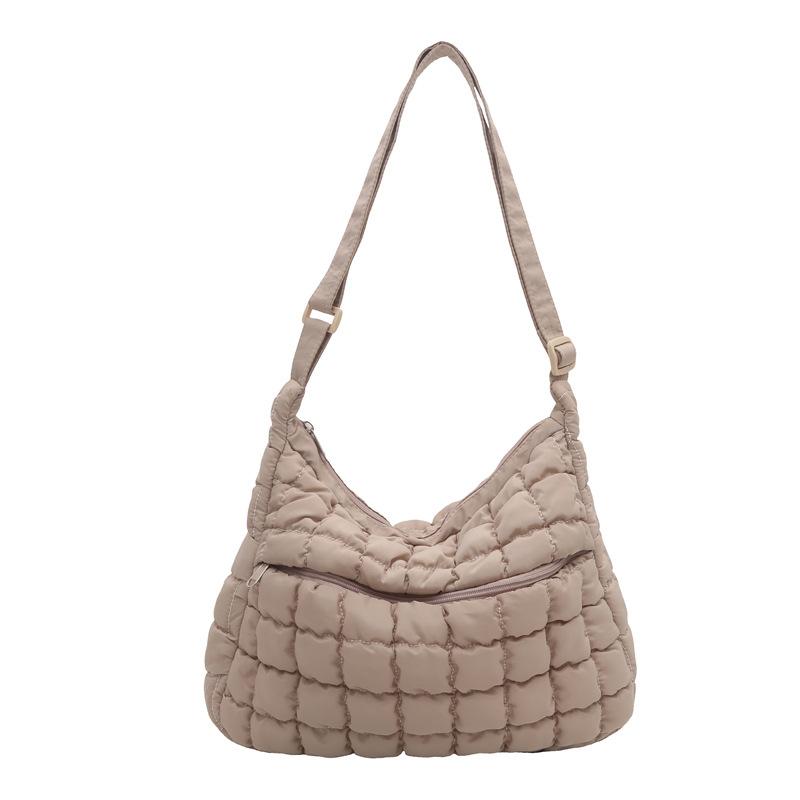 2026 2026 New Quilted Puffer Shoulder Bag for Women Large Capacity Tote Sling Bag Fashion Casual