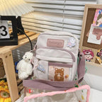 2026 2026 New Women Personality Creative Transparent Card Girl Student Messenger Bag Cute Funny Mobile