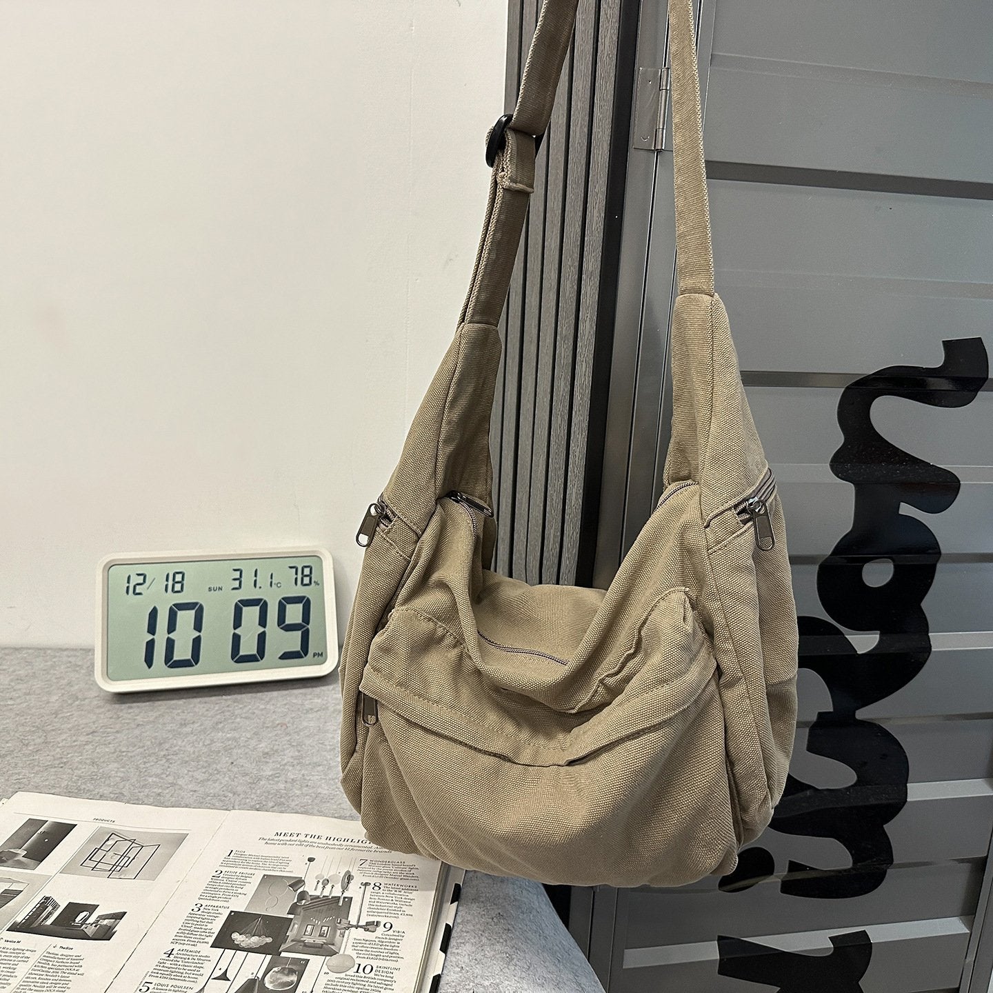 2026 100% Cotton Shoulder Bags Women Large Capacity Canvas Tooling Packages Korea Style Cloth Crossbody