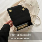 2026 2026 New Fashion Shoulder Bag Plaid PU Leather Ladies Square Handbags Brand Designer Small Black