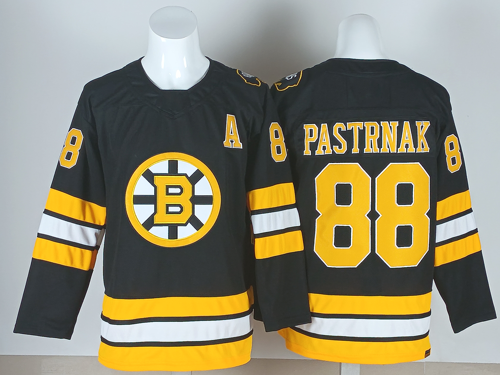 Boston Bruins #88 David Pastrnak Fanatics Black Home Breakaway Embroidery Jersey