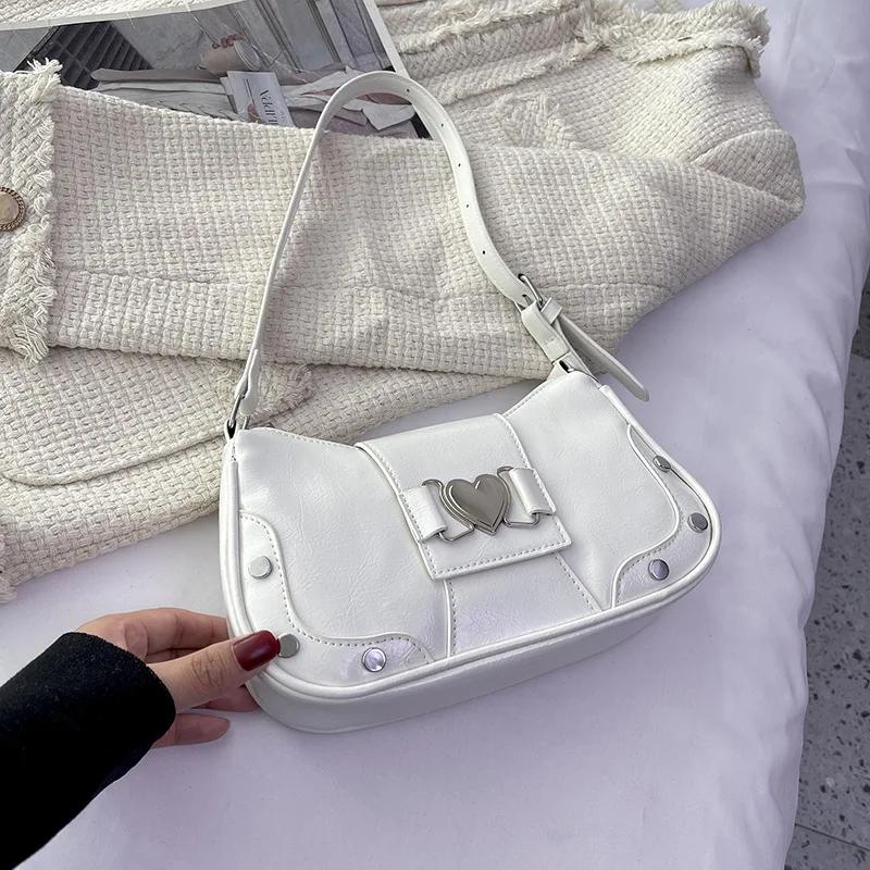 2026 Fashion Women Shoulder Bag Y2K Armpit Bag Luxury Design Bolsos Pleated Underarm Bag Solid Color