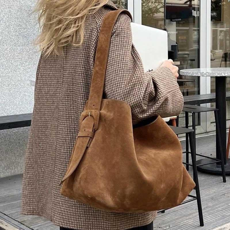 2026 2026 New Retro Bag Brown Large Capacity Shoulder Bag, Underarm Bag, Crossbody Bag Fashion and
