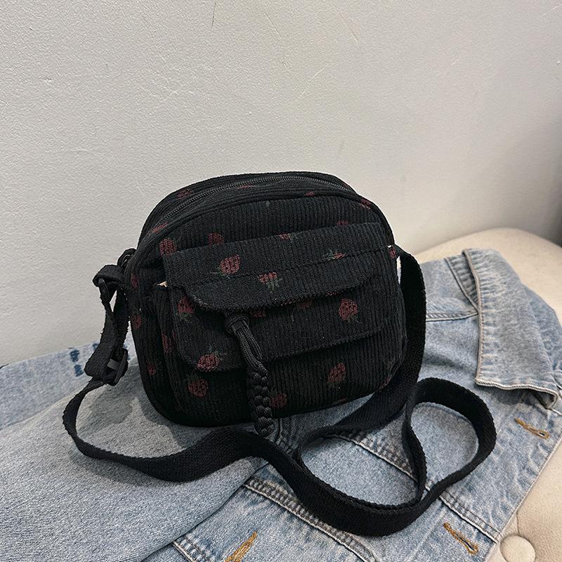 2026 Cute Strawberry Shoulder Bag Casual Zipper Trendy Crossbody Bag Tote Handbag for Women Girls Travel
