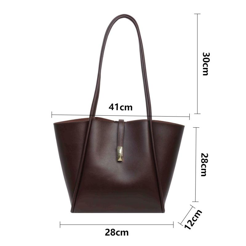 2026 Branded Designer Shoulder Tote Bags For Women Soft PU Leather 2-IN-1 Big Capacity Shopper Tote Set