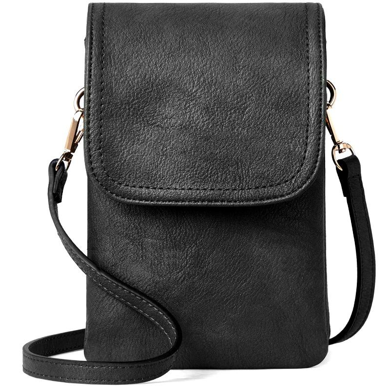 2026 Fashionable and Minimalist PU Leather Women's Crossbody Bag Designer Mobile Phone Bag Change Small