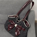 2026 Chic Polka Dot Tote Bag Casual Commuting Vintage Women Handbags Shoulder Bag Versatile Large