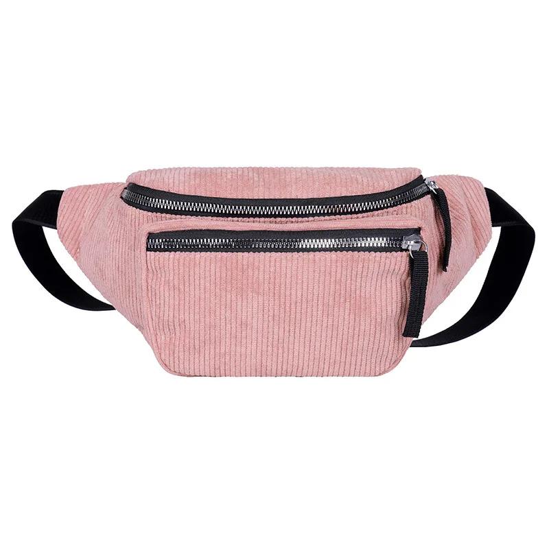 2026 Corduroy Chest Bags for Women Fanny Pack Crossbody Bags Sport Half Moon Waist Belt Bag Fashion Phone