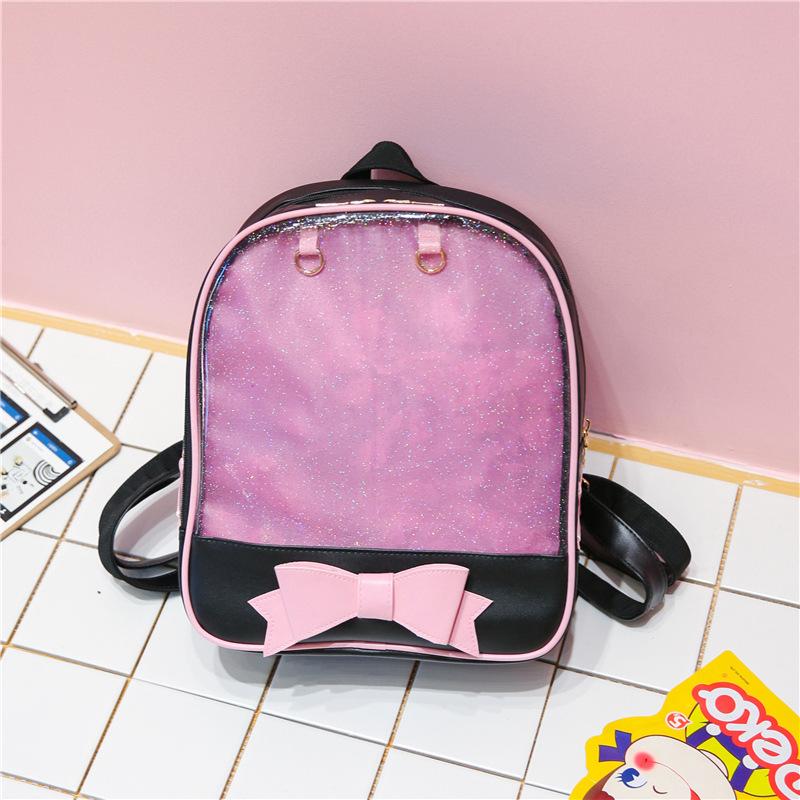 2026 Clear Transparent Kawaii Backpacks Women Harajuku Bow-knot Itabags School Bags for Teenager Girls