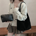 2026 2-IN-1 Underarm Shoulder Bag Sets for Women Faux Suede Multi Pockets Large Capacity Shopper Tote Bag