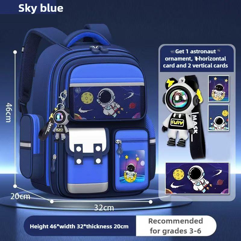 2026 Astronaut Cartoon Backpack Grades 3-6 Large Capacity Schoolbag Outdoor Waterproof School Bag
