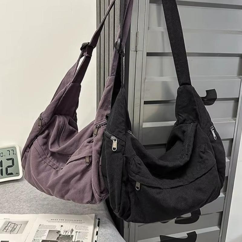 2026 100% Cotton Shoulder Bags Women Large Capacity Canvas Tooling Packages Korea Style Cloth Crossbody
