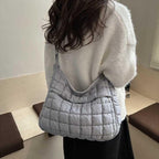 2026 2026 New Quilted Puffer Shoulder Bag for Women Large Capacity Tote Sling Bag Fashion Casual