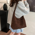2026 2-IN-1 Underarm Shoulder Bag Sets for Women Faux Suede Multi Pockets Large Capacity Shopper Tote Bag