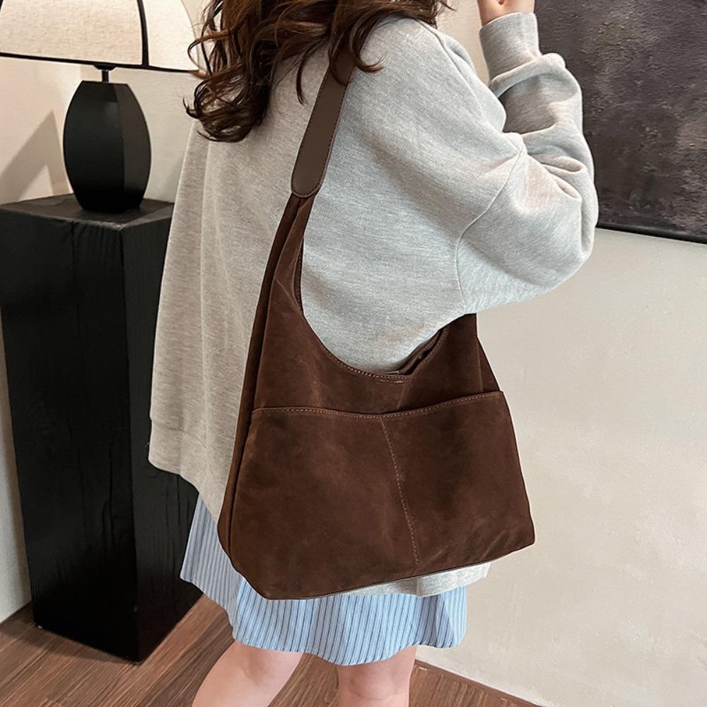 2026 2-IN-1 Underarm Shoulder Bag Sets for Women Faux Suede Multi Pockets Large Capacity Shopper Tote Bag
