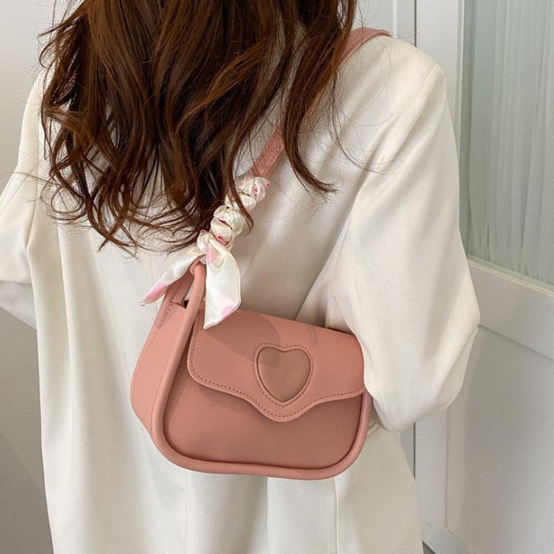 2026 Cute Love Heart Women's Small Square Shoulder Bags Fashion Female Messenger Bag Simple Ladies