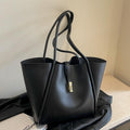 2026 Branded Designer Shoulder Tote Bags For Women Soft PU Leather 2-IN-1 Big Capacity Shopper Tote Set