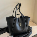 2026 Branded Designer Shoulder Tote Bags For Women Soft PU Leather 2-IN-1 Big Capacity Shopper Tote Set