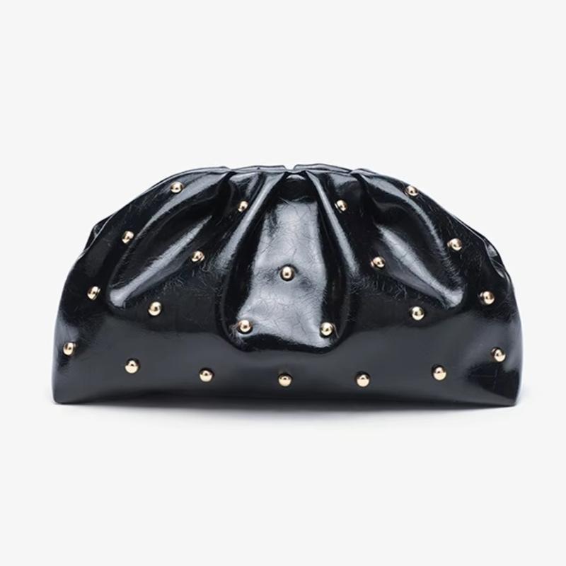 2026 2026 New Women's Zipper Handbag Fashion Simple Multifunctional Clasp Bag Mushroom Nail Large