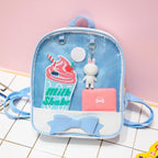 2026 Clear Transparent Kawaii Backpacks Women Harajuku Bow-knot Itabags School Bags for Teenager Girls