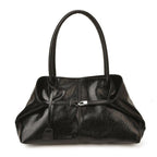 2026 2026 New Large Capacity Soft Leather Pleated Women's Handbag Retro Commuter Tote Bag Quality Single