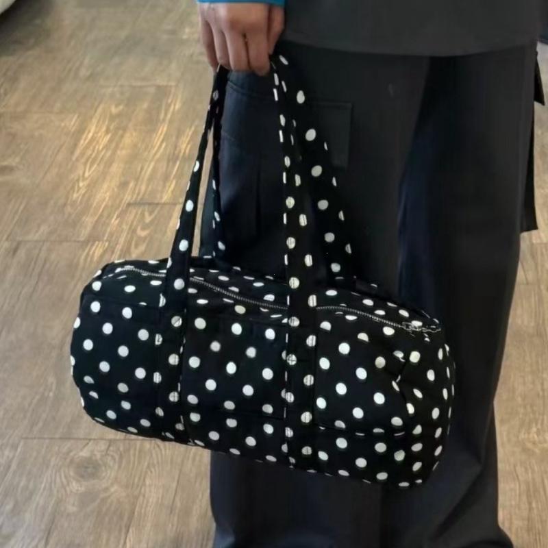 2026 2026 New Korean Sle Large Capaci Shoulder Bag Casual Travel Ladies Handbag Women's Y2k Polka Dot
