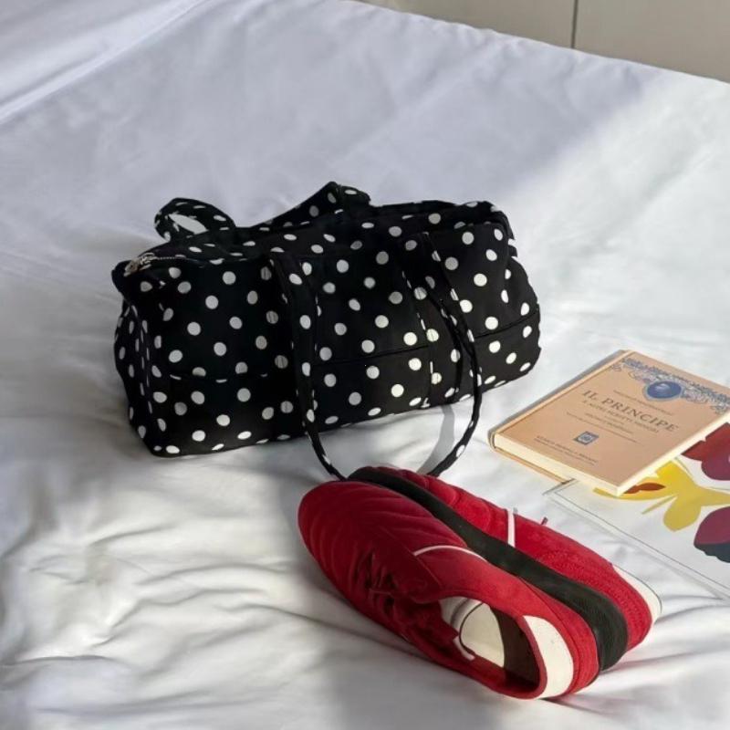 2026 2026 New Korean Sle Large Capaci Shoulder Bag Casual Travel Ladies Handbag Women's Y2k Polka Dot